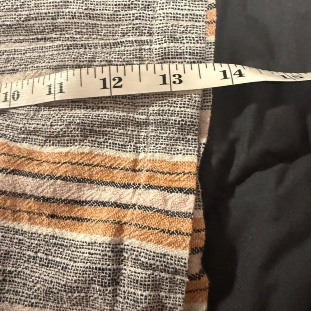 Jolt High Waist Striped Shorts - Orange, Gray, Cream Coastal style xl